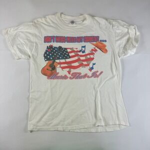 VTG Delta Pro Weight USA Size Large Flag Guitar Country Music‎ T Shirt
